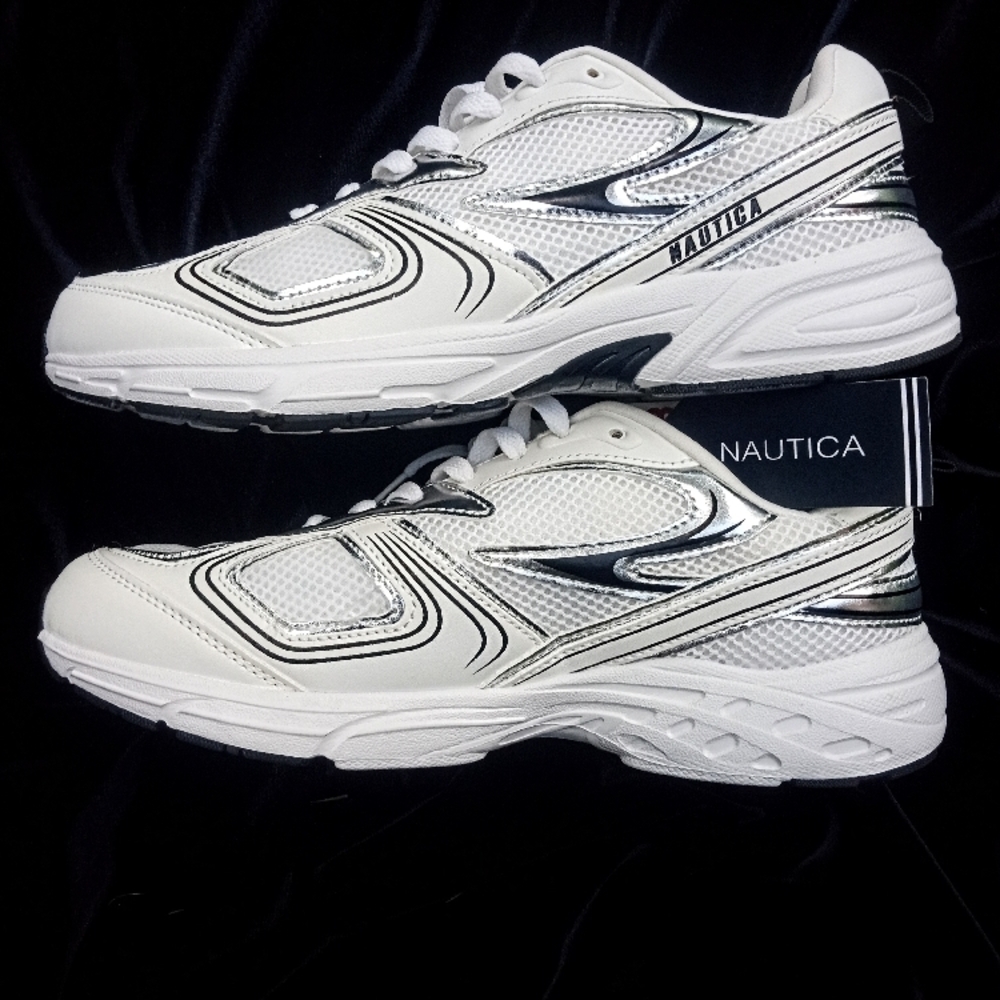 Nautica White and Black Sneakers